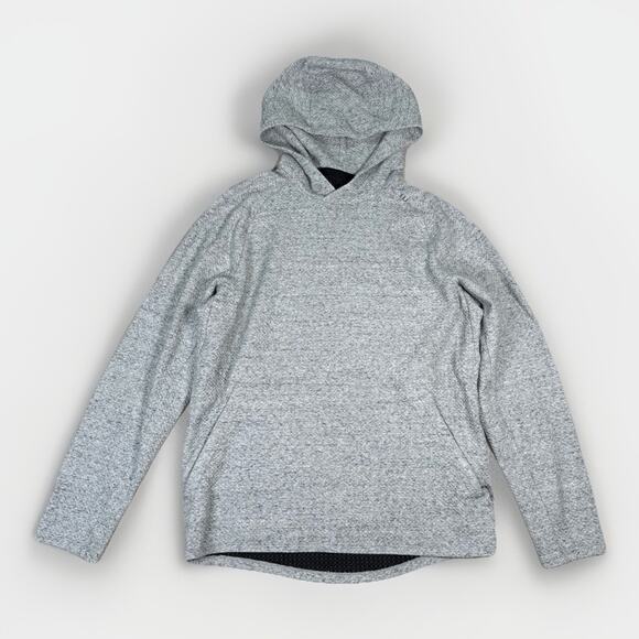 Lululemon At Ease Textured Hoodie Mens Size M Pullover Sweatshirt Athletic Gray - Picture 1 of 7